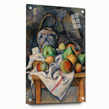 Acrylic print of a Paul Cézanne abstract with muted earth tones, perfect for dining room decor.