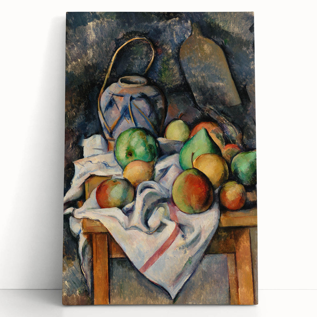 Black and white print of Paul Cézanne's artwork on large stretched canvas, suitable for kitchen or bedroom wall art.