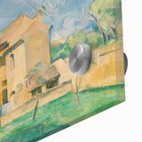 Large abstract art print by Paul Cézanne in muted earth tones on acrylic glass, ideal for dining room art.