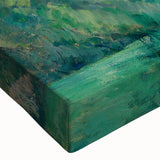 Large art, black and white landscape painting on stretched canvas, ideal for bedroom decor.