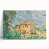 Black and white print of Paul Cézanne's artwork on stretched canvas, ideal for kitchen wall art.