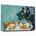 Acrylic print of Paul Cézanne's design in muted earth tones, ideal for dining room decor.