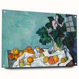 Acrylic print of Paul Cézanne's design in muted earth tones, ideal for dining room decor.