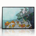 Large abstract wall art by Paul Cézanne featuring muted earth tones on framed acrylic, suitable for modern decor.