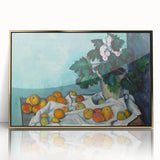 Framed acrylic print of Paul Cézanne's landscape in earth tones, ideal for modern art wall decor.