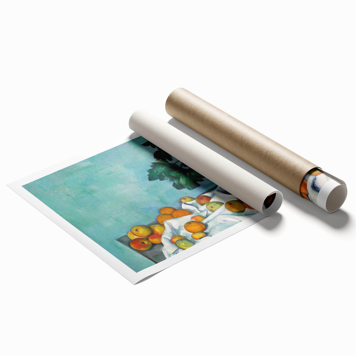 Extra large rolled print of a Paul Cézanne floral art, featuring soft pastel colors and a vintage style.