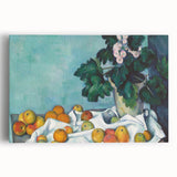 Large black and white canvas of Paul Cézanne’s still life, ideal for kitchen wall art.