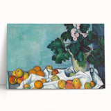 Black and white print of Paul Cézanne's artwork on stretched canvas, ideal for kitchen wall art or bedroom decor.