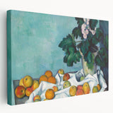 Paul Cézanne-inspired large art on stretched canvas, featuring soft earth tones in an impressionist style.
