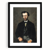 Extra large abstract art print featuring a colorful, textured depiction of a landscape on a framed black mat.