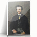 Acrylic framed art deco poster of Paul Cezanne's impressionist painting, ideal for modern nursery wall art.