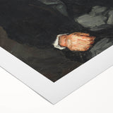 Art deco poster of a Paul Cezanne painting on rolled canvas, featuring bold colors, ideal for dining room wall art.