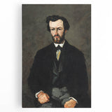 Black and white print of Paul Cézanne's artwork on large stretched canvas, ideal for kitchen wall art.