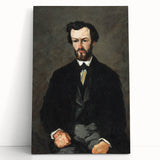 Black and white print of Paul Cézanne's artwork on stretched canvas, suitable as large kitchen wall art.