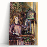 Black and white print of Paul Cézanne's artwork on stretched canvas, ideal for kitchen wall art.