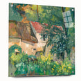 Acrylic print of a Paul Cézanne-inspired abstract design in earth tones, suitable for bedroom or dining room decor.