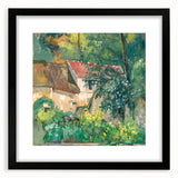 Extra large abstract art print featuring textured, colorful shapes on canvas, ideal for living room decor.