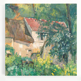 Black and white print of Paul Cézanne's artwork on large stretched canvas, ideal for kitchen art.