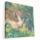 Paul Cezanne-inspired large art on stretched canvas, featuring a fruit still life in muted earth tones.