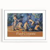 Abstract art print of geometric shapes in muted earth tones on a framed canvas, suitable for bedroom or dining room decor.