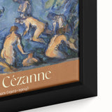 Extra large framed canvas featuring a close-up of textured, colorful art by Paul Cézanne, ideal for living room decor.
