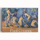 Black and white print of Paul Cézanne's artwork on large stretched canvas, ideal for kitchen art.