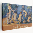 Paul Cézanne-style still life on stretched canvas, featuring muted earth tones, ideal for kitchen wall art.