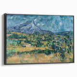 Black and white landscape art painting of a serene nature scene on framed canvas, ideal for bedroom wall decor.