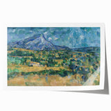 Paul Cézanne floral art on rolled canvas, featuring soft pastel shades, ideal for dining room or bathroom wall decor.