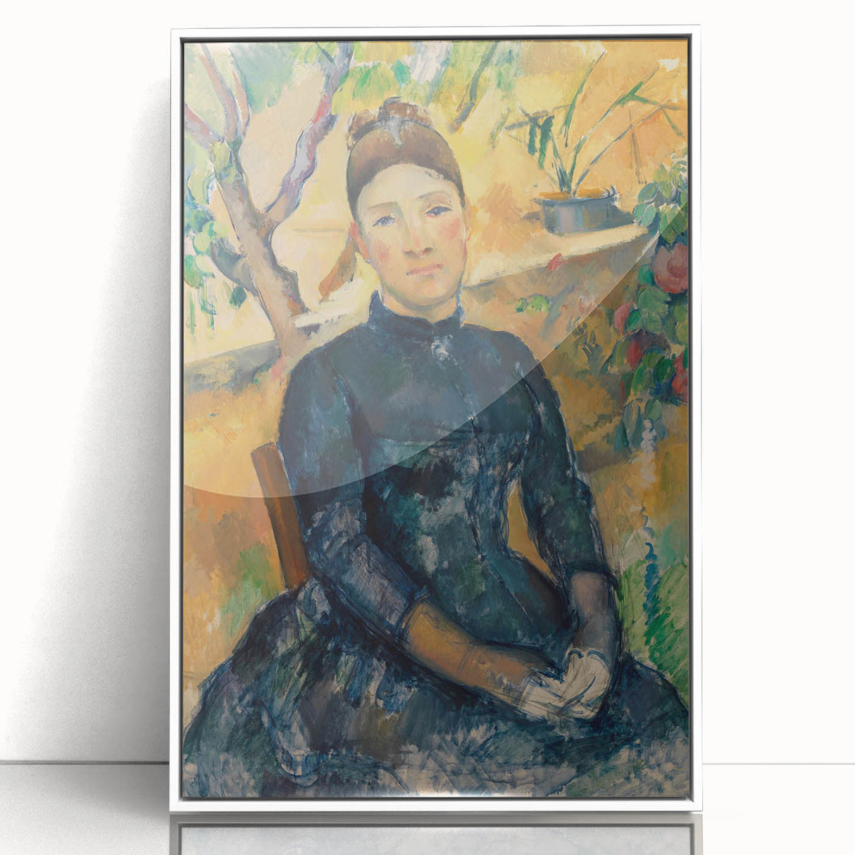 Acrylic print of a Paul Cézanne artwork featuring soft earth tones, ideal for nursery wall art or modern decor.