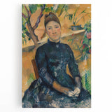 Black and white print of Paul Cézanne’s artwork on stretched canvas, ideal for kitchen wall art.