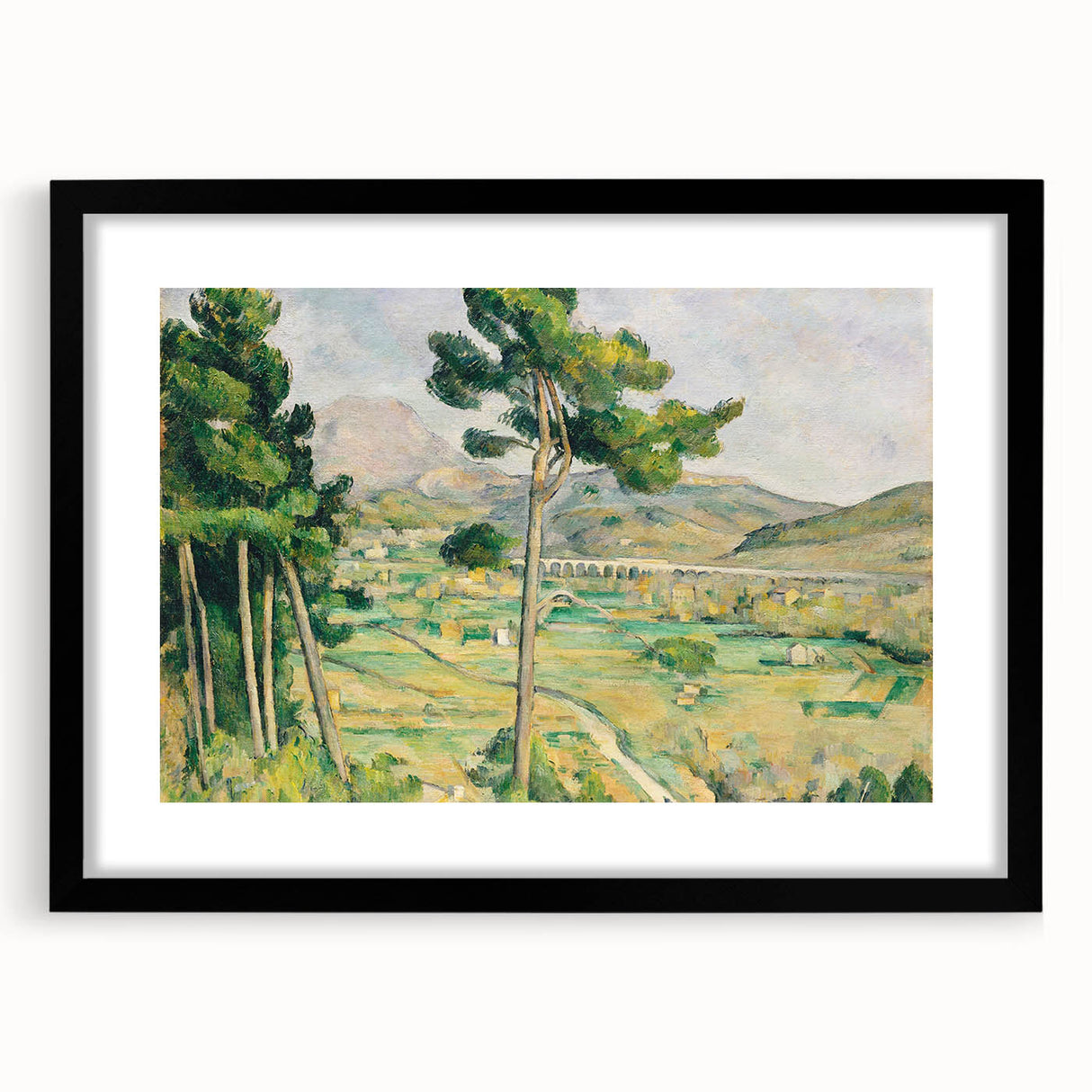 Extra large abstract art print featuring colorful, textured strokes on a black framed canvas, ideal for living room decor.