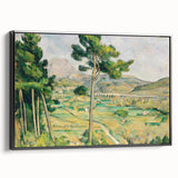 Black and white landscape art painting of mountains on framed canvas, suitable for bedroom wall decor.