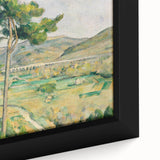 Extra large framed canvas featuring a close-up of a textured, colorful art piece by Paul Cezanne.