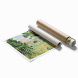 Extra large rolled print of a floral painting by Paul Cezanne, featuring soft pastel hues.