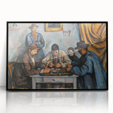 Large abstract wall art by Paul Cezanne in a black acrylic frame, featuring mid-century modernist style.