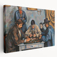 Paul Cézanne-inspired large art on stretched canvas featuring muted earth tones, ideal for kitchen wall art.