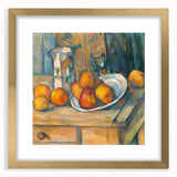 Extra large abstract art print of Paul Cézanne's work, featuring textured brush strokes in earthy tones.