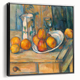 Black and white wall art featuring a landscape painting on framed canvas, ideal for bedroom decor.