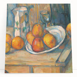 Black and white print of Paul Cézanne's artwork on stretched canvas, ideal for kitchen wall art or bedroom ambiance.
