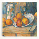 Black and white print of Paul Cézanne's work on stretched canvas, ideal for kitchen art.