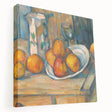 Paul Cézanne-style impressionist painting on stretched canvas, featuring muted earth tones, ideal for kitchen wall art.