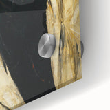 Large abstract wall art by Paul Cezanne in mid-century modernist style, featuring muted earth tones on acrylic glass.