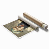 Extra large rolled print of a Paul Cézanne floral painting, featuring soft pastel colors, ideal for classy bathroom wall art.
