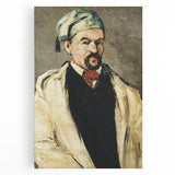Black and white print of Paul Cézanne's artwork on large stretched canvas, suitable for kitchen art.