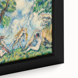 Extra large black wall art on canvas featuring a textured, colorful abstract design, ideal for living room decor.