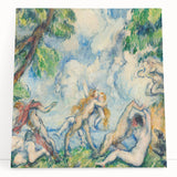Black and white print of Paul Cézanne's artwork on stretched canvas, ideal for kitchen wall art.
