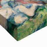 Black and white landscape painting on large canvas, featuring gentle brush strokes, ideal for bedroom wall decor.