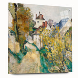 Acrylic print of a Paul Cézanne abstract design with muted earth tones, ideal for dining room art.
