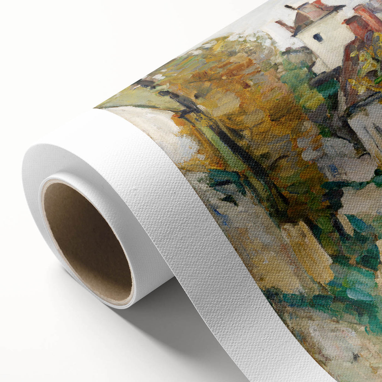Art deco poster of a colorful abstract design on rolled canvas, ideal for nursery wall art or dining room decor.